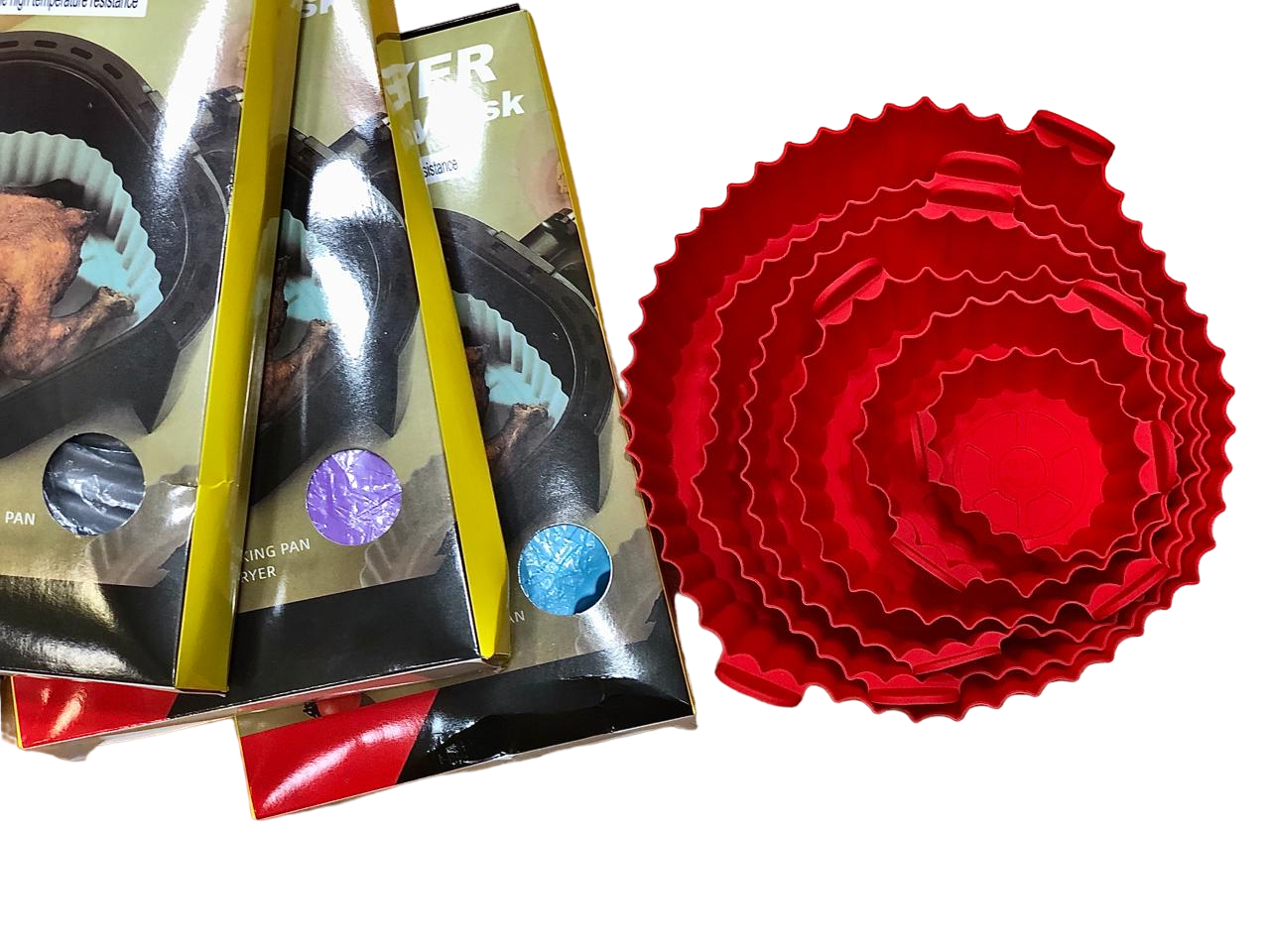 MOLDE SILICONA x6 PARA FREIDORA DE AIRE