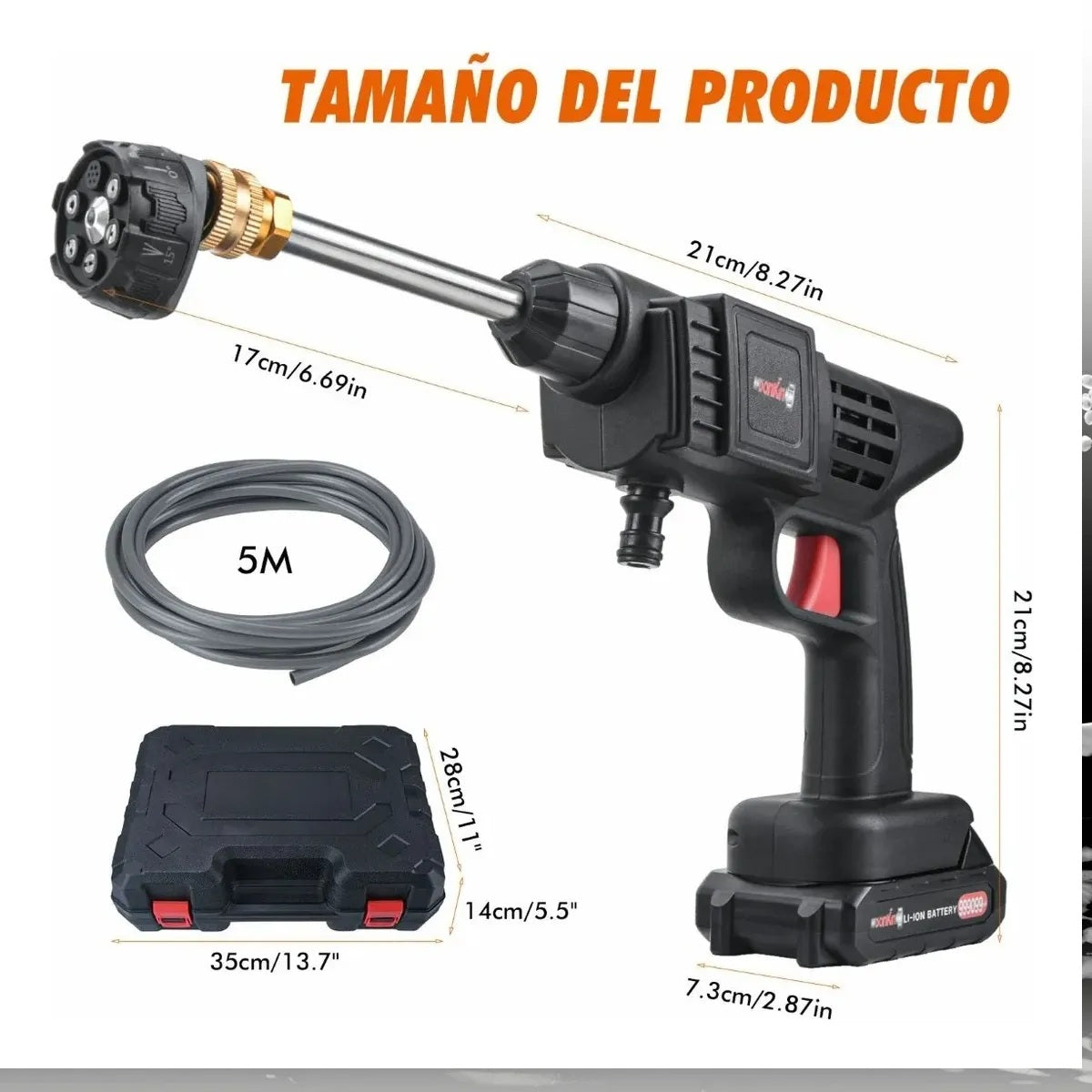 Hidrolavadora 6 en 1 Inalambrica portatil