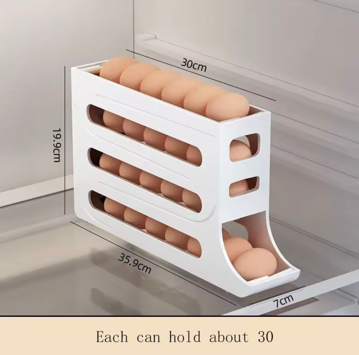 DISPENSADOR HUEVOS NEVERA 4 NIVELES