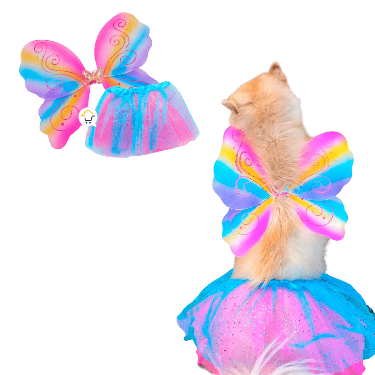 Disfraz Peludos Mariposa Tecnicolor