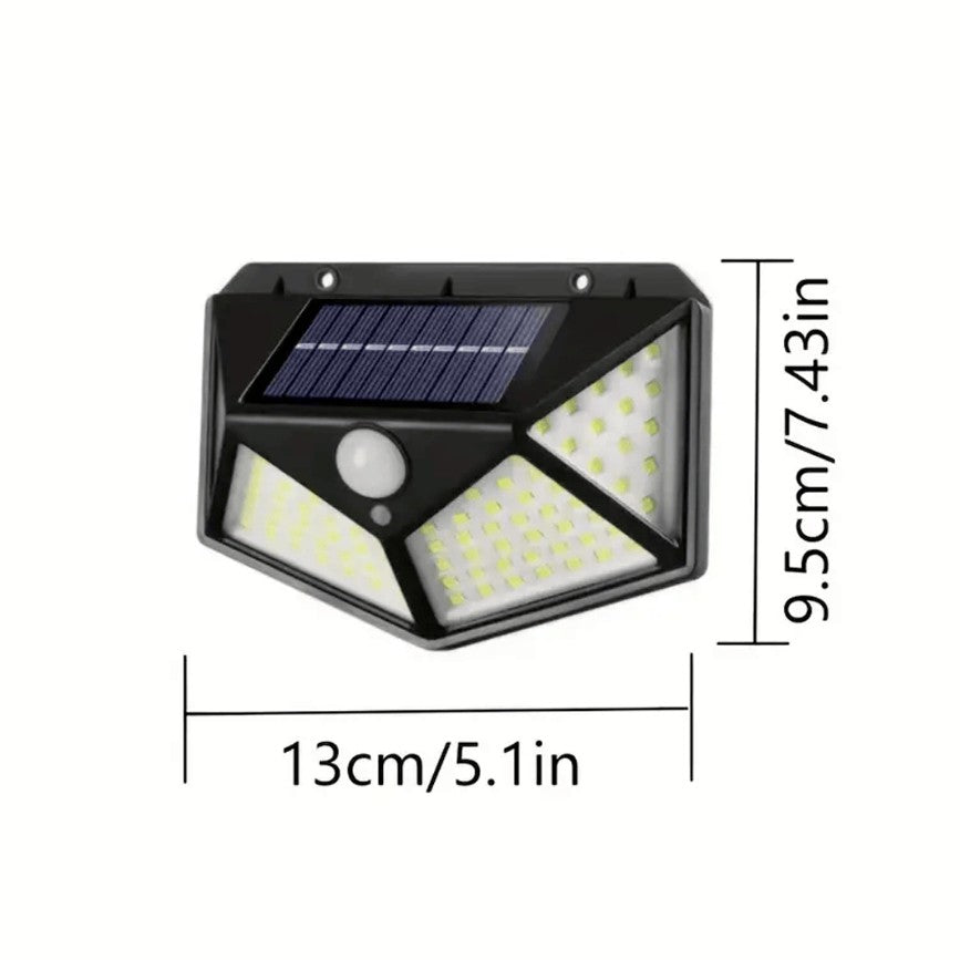LAMPARA LED CON RECARGA SOLAR Y SENSOR
