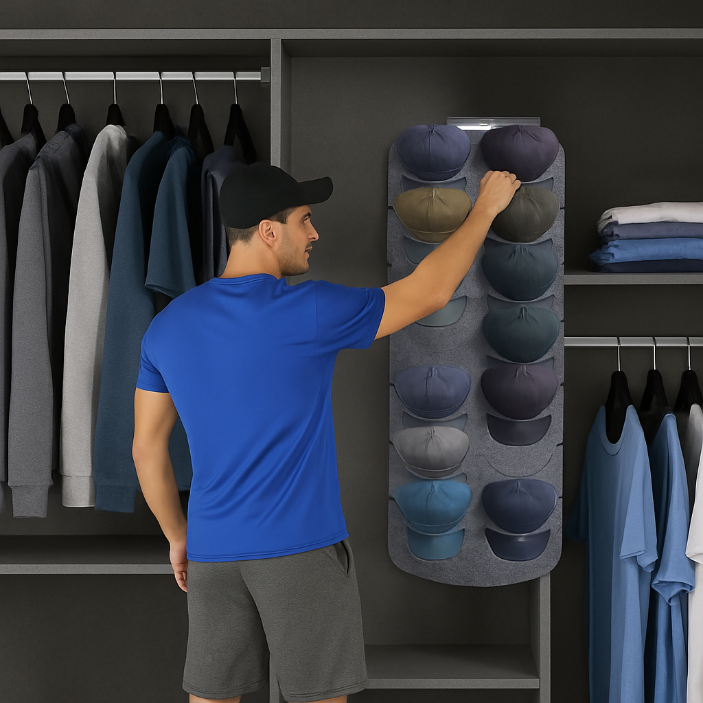 PERCHERO ORGANIZADOR DE GORRAS