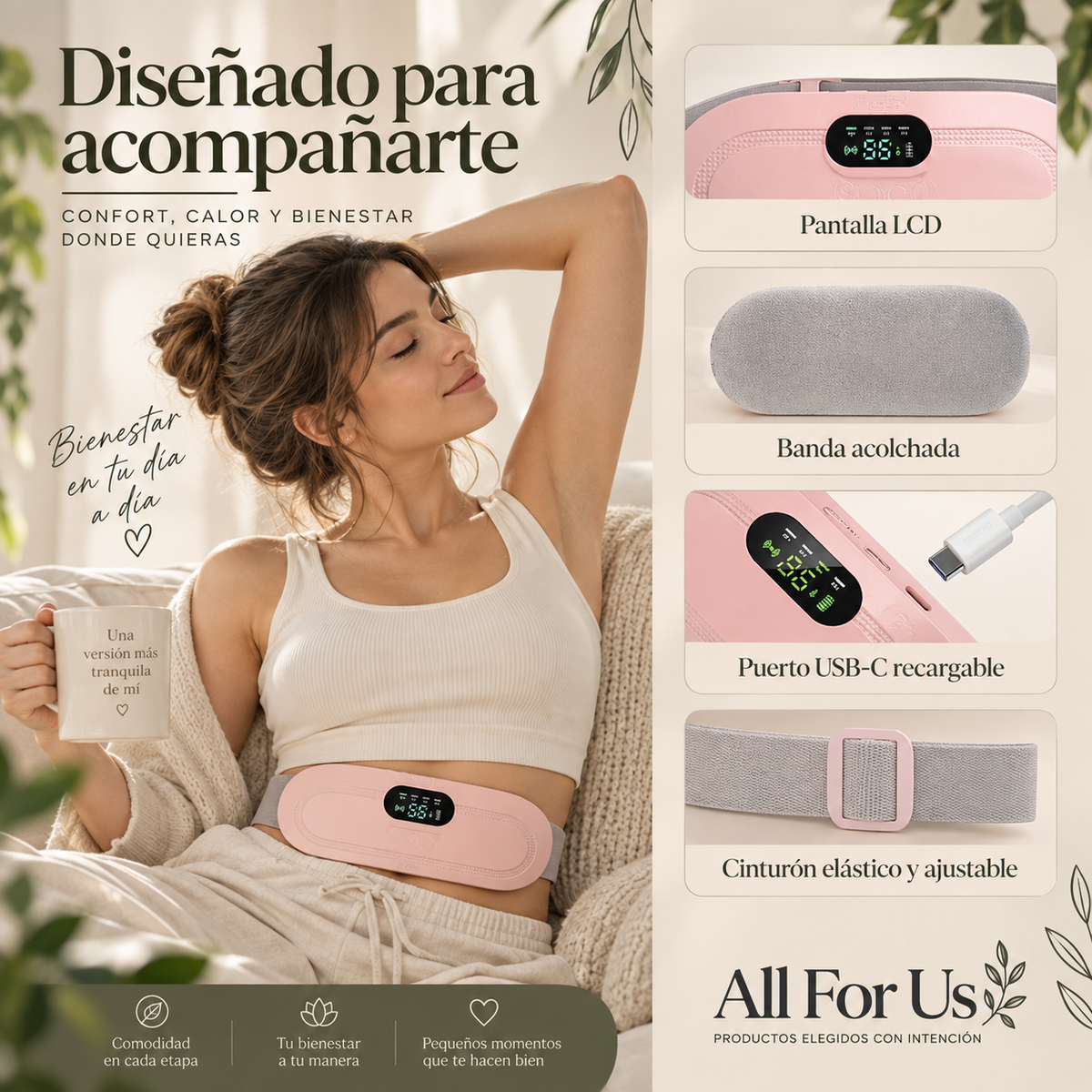 Cinturón Térmico Alivio Cólicos