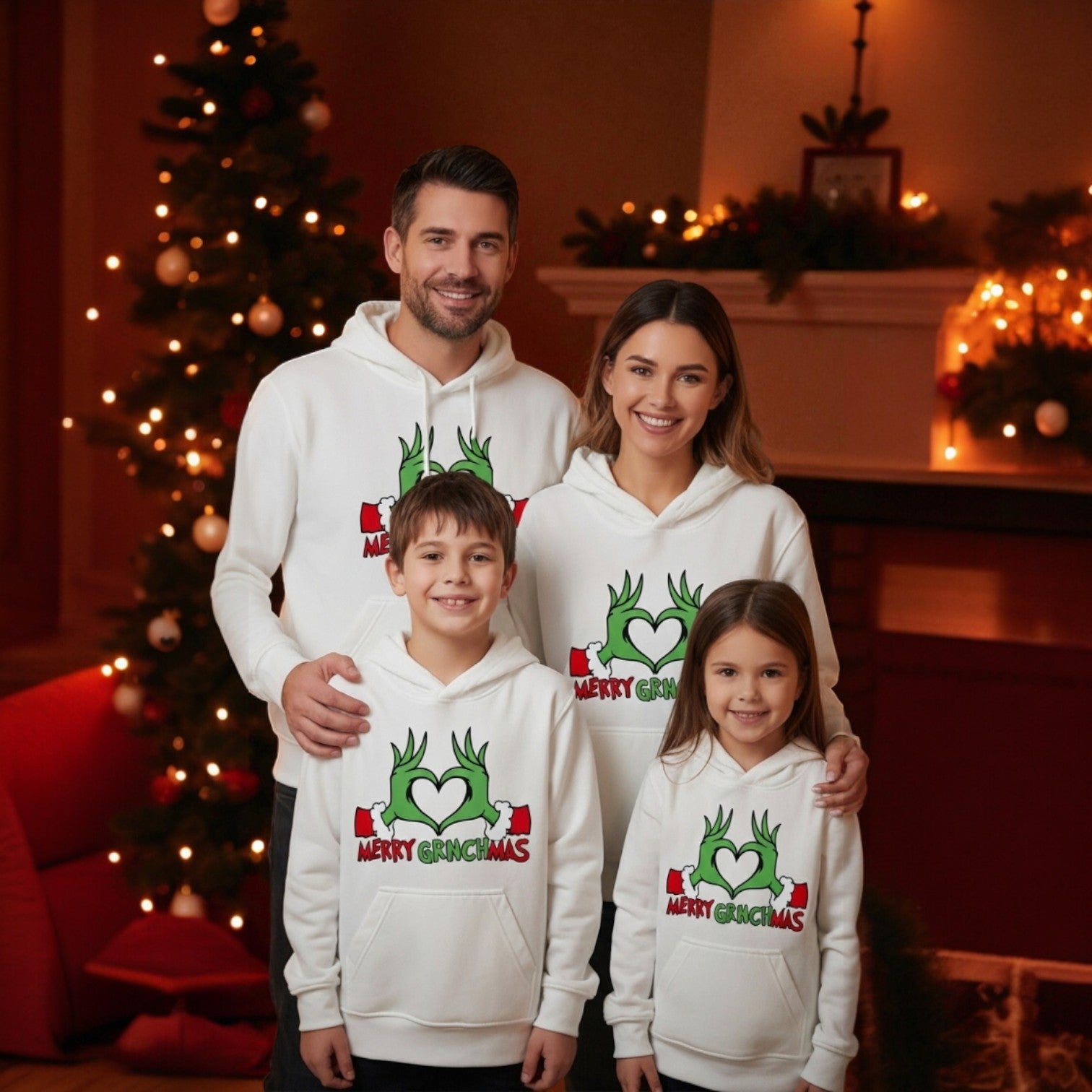 Hoodies Navideños Merry Grinchmas