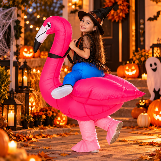 Disfraz Inflable de Flamingo para Niños 🦩