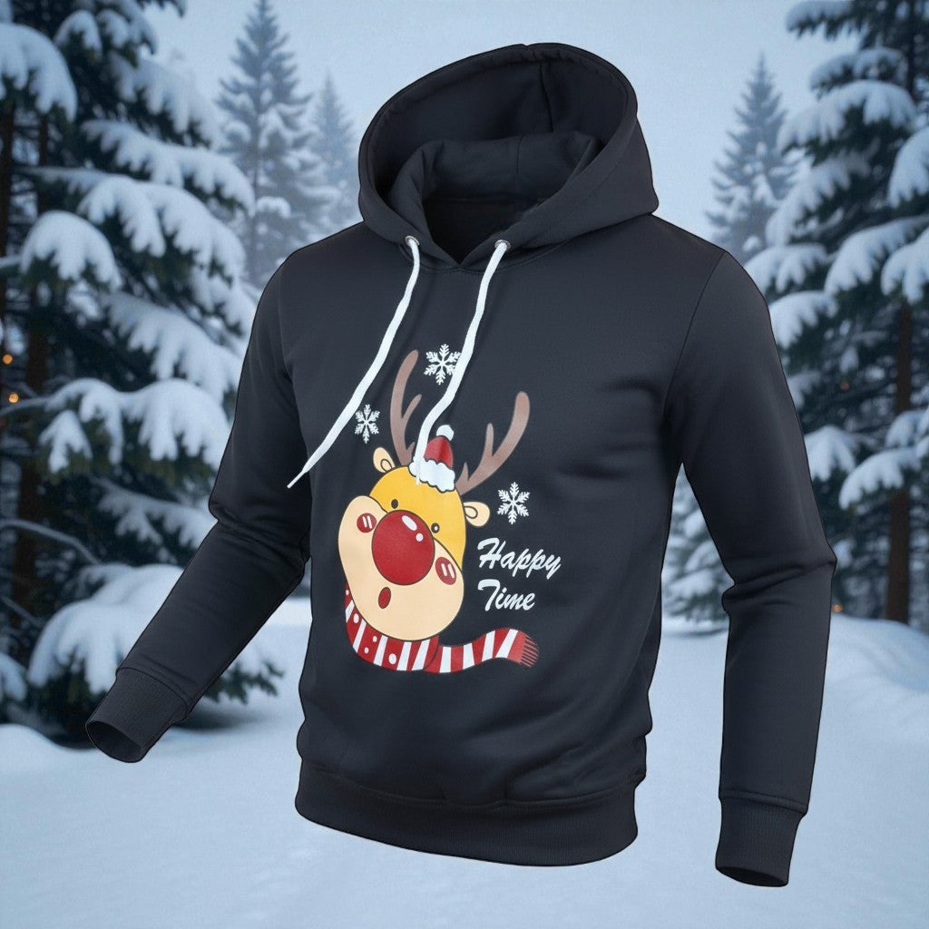 Hoodies Navideños Reno Happy Time