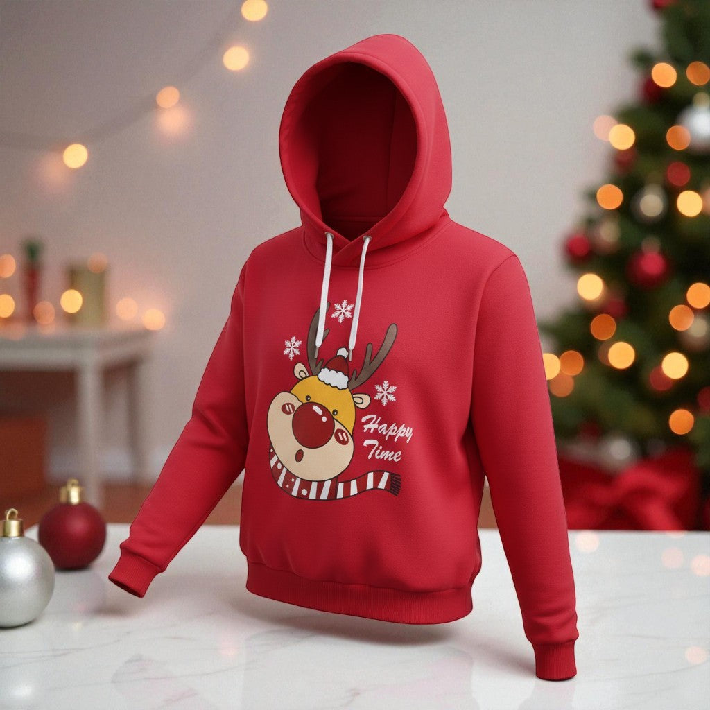 Hoodies Navideños Reno Happy Time