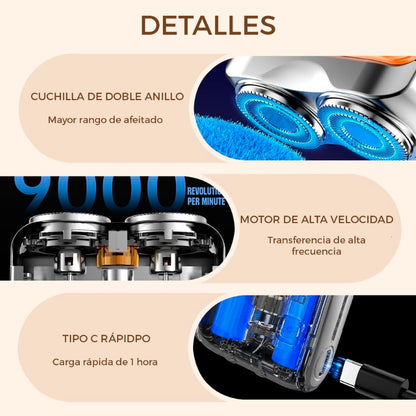 Afeitadora mini Electrica Doble Cabezal
